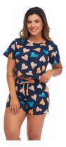 Pijama Cropped Feminino Corpo Sensual - Pijama Cropped Feminino Corpo Sensual -