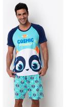 Pijama Curto Adulto Viscolycra Panda Masculino Puket