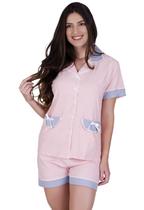 Pijama Curto Céu Concept Essentials Rosa