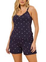 Pijama Curto Daisy Days 51.38.0081 Feminino Lunar Renda e Viscolycra T. P/GG