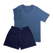 Pijama Curto de Algodão Mash Gola V , 811.51 Pijama Curto de Algodão Mash Gola V , 811.51