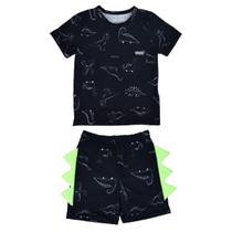 Pijama Curto Dino Homewear Boys - Preto - Grow Up Pijama Curto Dino Homewear Boys - Preto - Grow Up