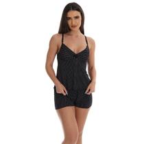 Pijama Curto Estampado Baby Doll Fristyle Liganete Feminino Adulto
