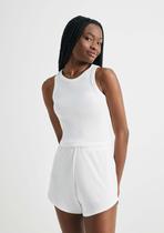 Pijama Curto Feminino Básico Em Ribana Canelada