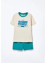 Pijama Curto Hering 56DX Infantil Estampado Meia Malha T. 04/10