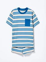 Pijama Curto Hering 56GZ Infantil Listrado Meia Malha T. 04/10 Pijama Curto Hering 56GZ Infantil Listrado Meia Malha T. 04/10