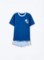 Pijama Curto Hering 56ZZ Infantil Estampado Meia Malha T. 04/10 Pijama Curto Hering 56ZZ Infantil Estampado Meia Malha T. 04/10