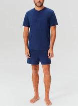 Pijama Curto Hering 7C2P Masculino C/ Botão Algodão T. P/XXG Pijama Curto Hering 7C2P Masculino C/ Botão Algodão T. P/XXG