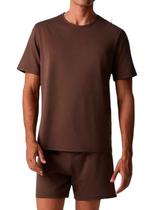 Pijama Curto Hering 7C7R Masculino Comfort Algodão Pima T. P/XXG