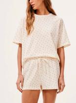 Pijama Curto Hering 7CMV Feminino Estampado Algodão T. P/XG