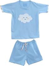 Pijama Curto Infantil Algodão Menino Azum bebe Mechler M Pijama Curto Infantil Algodão Menino Azum bebe Mechler M
