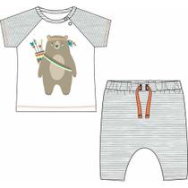 Pijama Curto Infantil Bebê Menino 1t Ao 3t Algodão Tip Top