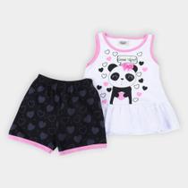 Pijama Curto Infantil Duzizo Brilha no Escuro Good Nitht Feminino Pijama Curto Infantil Duzizo Brilha no Escuro Good Nitht Feminino