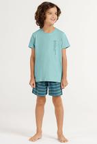 Pijama Curto Infantil Menino Algodão Família Marine