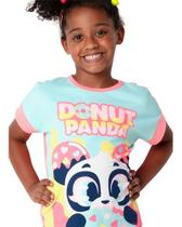 Pijama Curto Kids Menina Viscolycra Panda Donuts Puket