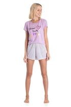 Pijama Curto Loja Zus Roxo Make Things Happen
