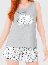 Pijama Curto Malwee 1000126805 Feminino Estampa Com Glitter Meia Malha Algodão T. P/XGG Pijama Curto Malwee 1000126805 Feminino Estampa Com Glitter Meia Malha Algodão T. P/XGG