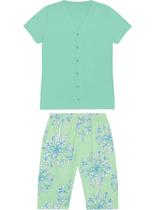 Pijama Curto Malwee 1000126826 Feminino Abertura Frontal Meia Malha T. P/XGG
