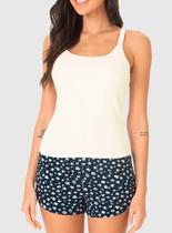 Pijama Curto Malwee 1000130675 Feminino Regata Estampado Viscose Stretch T. P/GG Pijama Curto Malwee 1000130675 Feminino Regata Estampado Viscose Stretch T. P/GG