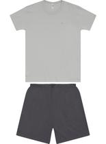 Pijama Curto Malwee 1000130722 Masculino Gola Redonda Malha Algodão T. P/GG