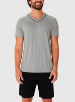 Pijama Curto Malwee 1000130738 Masculino Decote V Viscose Stretch T. P/XGG