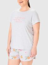 Pijama Curto Malwee 1000130756 Feminino Plus Size Estampado Malha Algodão T. G1/G3 Pijama Curto Malwee 1000130756 Feminino Plus Size Estampado Malha Algodão T. G1/G3