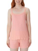 Pijama Curto Malwee 1000133168 Feminino Estampado Canelado Viscose T. P/GG Pijama Curto Malwee 1000133168 Feminino Estampado Canelado Viscose T. P/GG