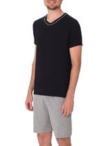 Pijama Curto Malwee 1000133216 Masculino Gola V Viscose T. P/XGG