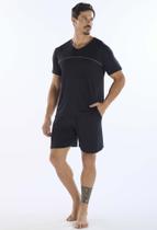 Pijama Curto Masculino com Bolsos Viscolycra