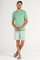 Pijama Curto Masculino em Viscolycra Vichy Cor com Amor