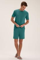 Pijama Curto Masculino Viscolycra Cor com Amor