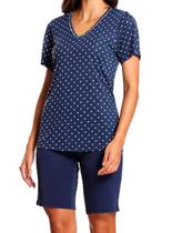 Pijama Curto Paulienne 072.74 Feminino Estampado Liganete T. 44/54