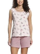 Pijama Curto Paulienne 088.75 Feminino Estampado Malha Algodão T. 42/54