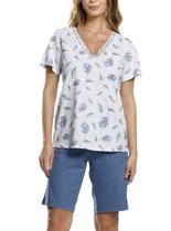 Pijama Curto Paulienne 437.75 Feminino Estampado Renda e Malha Algodão T. 42/52 Pijama Curto Paulienne 437.75 Feminino Estampado Renda e Malha Algodão T. 42/52