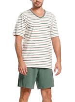 Pijama Curto Paulienne 592.75 Masculino Listrado Viscolycra T. 44/54
