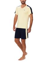 Pijama Curto Podiun 248020 Masculino Recortes Viscolycra T. P/GG