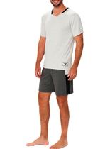 Pijama Curto Podiun 248036 Masculino Bicolor Viscolycra T. P/GG