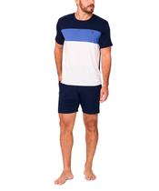 Pijama Curto Podiun 258041 Masculino Com Bolsos Viscolycra T. M/XG