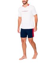 Pijama Curto Podiun 258050 Masculino Gola V Viscolycra T. M/GG
