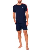 Pijama Curto Podiun 258053 Masculino Recortes Viscolycra T. M/GG