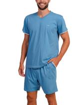 Pijama Curto Podiun 268032X Masculino Plus Size Com Bolsos Algodão T. G1/G3 Pijama Curto Podiun 268032X Masculino Plus Size Com Bolsos Algodão T. G1/G3