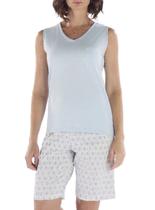 Pijama Curto Pzama 050307 Feminino Estampado Meia Malha T. M/EG Pijama Curto Pzama 050307 Feminino Estampado Meia Malha T. M/EG