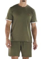 Pijama Curto Pzama 060233 Masculino Gola Redonda Meia Malha T. M/GG Pijama Curto Pzama 060233 Masculino Gola Redonda Meia Malha T. M/GG