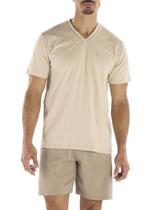 Pijama Curto Pzama 6012.252 Masculino Gola V Meia Malha T. M/GG Pijama Curto Pzama 6012.252 Masculino Gola V Meia Malha T. M/GG