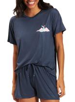 Pijama Curto Recco B0180 Feminino Estampado Poliéster T. 42/46