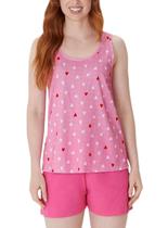 Pijama Curto Regata Malwee 1000132822 Feminino Estampado Malha Algodão T. P/GG Pijama Curto Regata Malwee 1000132822 Feminino Estampado Malha Algodão T. P/GG