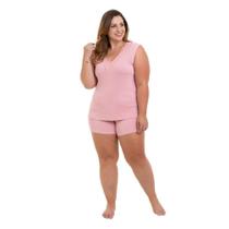 Pijama Curto Regata Rose Liganete Sepie 1051-PL Plus Size