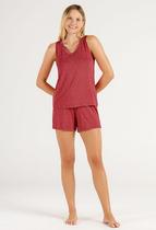 Pijama Curto Short Doll Regata e Viscolycra Cor com Amor