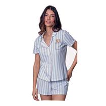 Pijama Curto Shortdoll Botões DeMillus 220439 100% Algodão