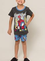 Pijama Curto Spider Man 52.27.0002 Infantil Poliéster E Viscose T. 04/10 Pijama Curto Spider Man 52.27.0002 Infantil Poliéster E Viscose T. 04/10